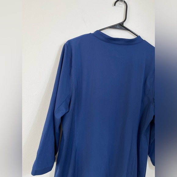 Chico's Zenergy Knit Insert Elegant Blue Sleeve Women's Dress UPF Sz 14 NWT - Picture 11 of 15